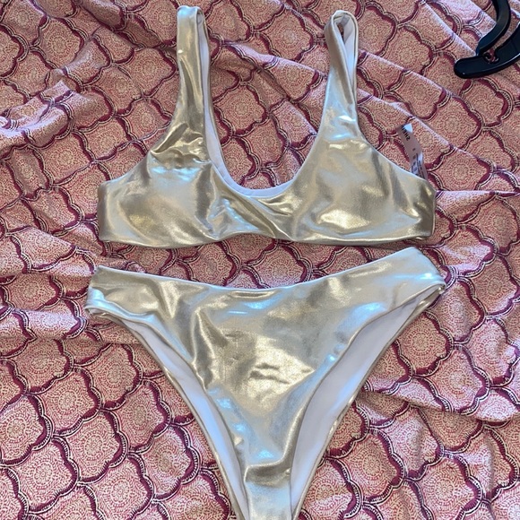 SHEIN Other - Shein S Small gold bikini swimsuit